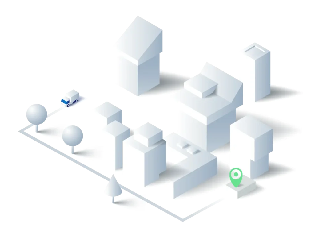 Illustration of delivery route