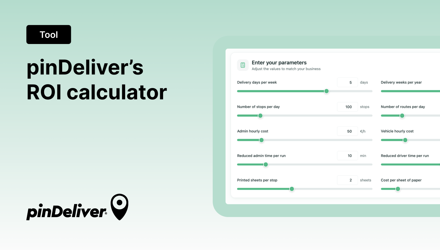 pinDeliver ROI-beregner